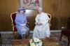 The Queen meets Pope Francis on visit to Rome